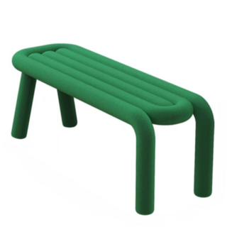 Comfeee 포인트 페브릭 벤치의자 편한 식탁 인테리어 카페 디자인 테이블 2인용 다이닝, 1개, 105 그린