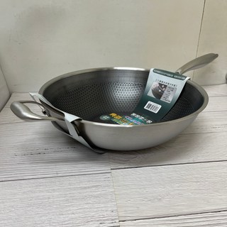 可蕾爾 CLARE 台灣製造 典鑽316不銹鋼不沾炒鍋 蜂巢塗層不沾鍋 30cm, 1個