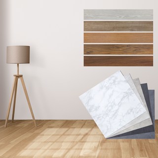 바닥 데코타일 우드 베란다 현관 장판 시공, 점착식-골드브론즈 500x500-13장, 1개