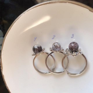 [zoeverglow]幽靈s925純銀戒指 可調節式 異象水晶