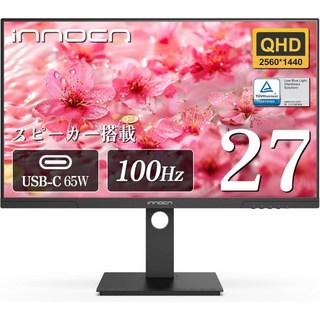 이노센 27C1U 슈퍼 4KIPS 모니터 27인치 3840 x 2160 UHD IPS 무광 분할 화면 기능 가정용 업무용 USB-AB타입-C DP HDMI VESA 표준 블루라, 27 type/2560x1440/100Hz/IPS