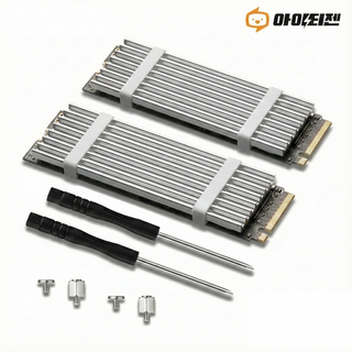 M.2 SSD 방열판 NVME 히트싱크 히트파이프 기본형 P201, 실버2개