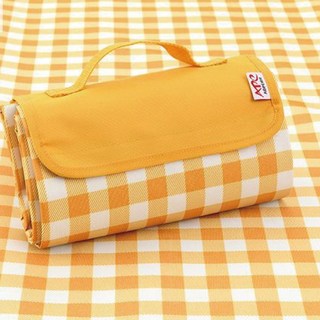 SAMBUEVER 두꺼운 다용도 휴대용 캠핑 방수 돗자리 체크 무늬 피크닉 매트 대형 돗자리, 엘로우