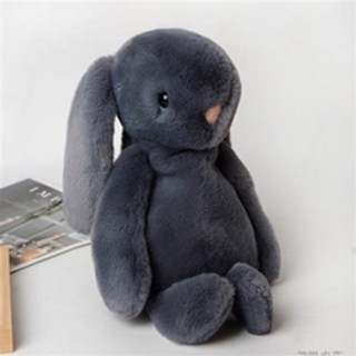 可愛兔子毛絨單肩包 斜挎包, 深灰