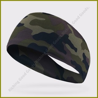 運動吸汗髮帶頭巾：透氣排汗、彈性止滑運動頭帶 迷彩綠 塗鴉黑 麻花灰 閃電紅 閃電藍, 迷彩綠, 塗鴉黑, 麻花灰, 閃電紅, 閃電藍, 1個