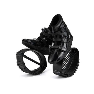 체조 점프슈즈 성인 스프링 하이 점프 캥거루 운동화, 성인 70KG-90KG, P 형광 녹색/검정색(36-38) 야드 + 줄넘기, 1개