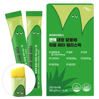 모모웰 알로에 젤리 스틱 면역대장 이뮨 비타 14포, 1개, 280g