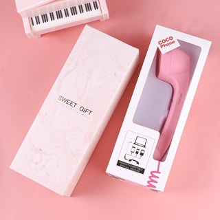 SOKI嚴選 台灣出貨 少女電話手機聽筒 少女心 INS款 可愛 粉色 復古 可調整音量 接聽電話, 少女心粉色電話聽筒 禮盒包裝