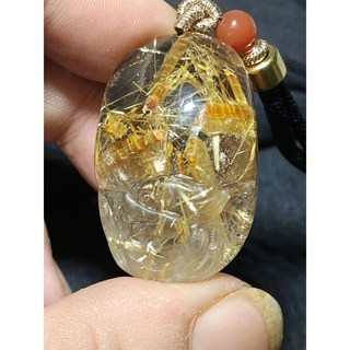 《晶棋》水晶鈦晶龍頭吊墜項鍊 時尚配飾