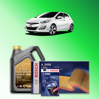 i30 (GD) 1.6 디젤 엔진오일세트 세븐골드 9 RV C3 5W30, 세븐골드9 RV C3 엔진오일세트, 기본세트▶엔진오일세트만 구매하기
