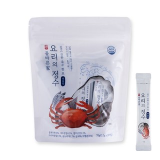 올바른가 요리의정수 분말육수 조미료 꽃게 해물맛 20개입 1팩, 70g, 1개