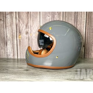 EVO CA990 內鏡山車帽 水泥灰 安全帽 越野 全拆式 復古騎士帽, 2XL (61-62cm), 1個