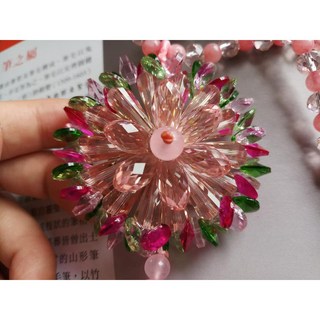 招桃花人緣 思華洛世奇水晶 豪華流蘇大項鍊【心輪粉晶項鍊】