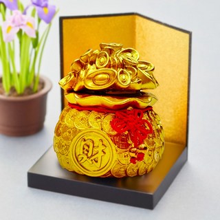 招財進寶金元寶擺件 財源滾滾, 元寶錢袋