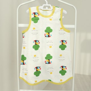 잼베이비 순면 유아동 간절기 수면조끼 아기 봄 여름 순면 잠옷 부드럽고 얇은 원피스형