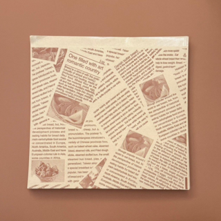 單口淋膜防油紙袋 早餐袋 吐司袋 50入裝，防油衛生，方便外帶, 50個, 1套