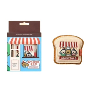 AMORTALS x TUNEE GOODS 雙拼散粉扑, 1個, 吐司絨絨散粉撲(L號)