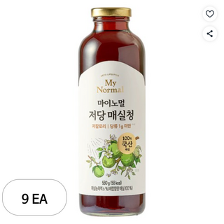마이노멀 100% 국산 매실 저당 매실청, 9개, 580g