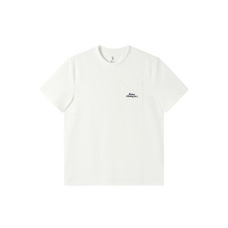 소루 포켓 자수 티셔츠_화이트