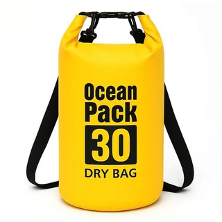 투데이리빙 30L 대용량 방수 드라이백 수영 물놀이 다용도 가방 초경량 비치 방수백 워터파크 드라이백팩, 1개, R98788Y(옐로우
