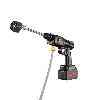 庭森 無線高壓清洗機 20L 背桶 600W 80BAR, 黑色, 5米水管