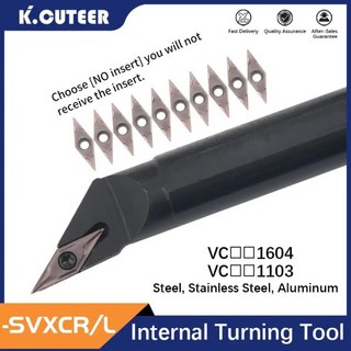 S16Q-SVXCR11 CNC 인덱서블 공구 터닝 바 홀더 VCMT/VCGT11/16 카바이드 사용, 10 VCMT160408-TM YZ15TF, 02 S25S-SVXCR16
