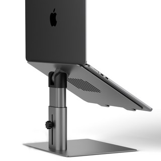 Ekeepment 높이조절 노트북 거치대 하이라이저 맥북 스탠드, 스페이스 그레이, 1개