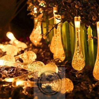 포근한잡화점 전기세ZERO 30구 웜색물방울 LED가랜드줄전구 4m 크리스마스전구가랜드 크리스마스트리전구