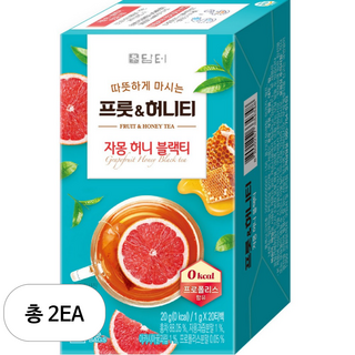 담터 프룻 앤 허니 자몽허니블랙티, 1g, 20개입, 2개