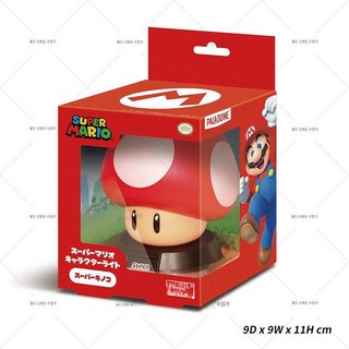 슈퍼마리오 무드등 스타 블록 버섯 1UP 마리오 조명 캐릭터 램프 인테리어 소품 침실 취침등 수면등 장식 캐릭터굿즈 인테리어램프, 레드 머쉬룸