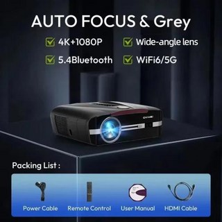 미니프로젝터 휴대용빔프로젝터 스마트프로젝터 가정용 홈시네마 4K UHD HDR10 영화 안드로이드 TV 넷플릭스 인증 게임용 야외용 MEMC 방진, 1)NO MIC other same