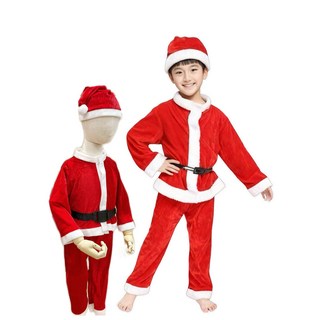 萱寶媽咪baby童裝館 聖誕節兒童長袖連身裙套裝 聖誕裝表演服 小洋裝 聖誕老人造型