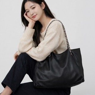 CO 코코 스트랩 숄더백 체인 가죽 데일리 대학생 아이패드 숄더 여성용 노트북 대용량 가벼운 토드백 - 코코스트랩숄더백