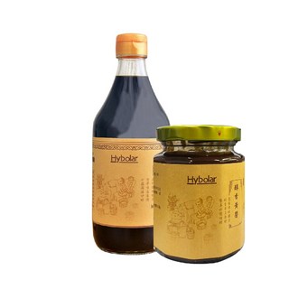 Hybolar 甕底醇醬油 500ml x1 醇香黑豆醬油 200g x1 無碘無添加醬油 台灣原料純釀, 1個, 大瓶500ml + 黃醬260g