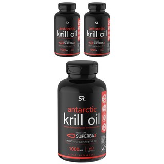 SPORTS RESEARCH Superba2磷蝦油蝦紅素軟膠囊 1000mg, 60顆, 3罐