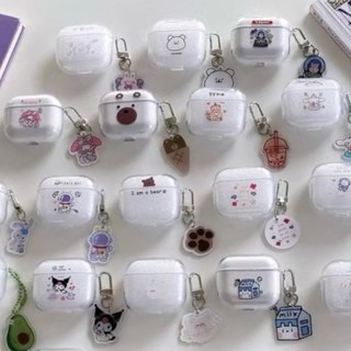 AirPods 透明耳機保護套殼 (適用於二代 三代 Pro Pro2), 1個, 線條熊,3代