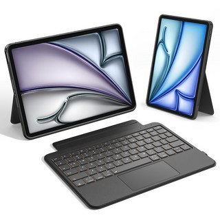 nimin 아이패드 매직키보드 케이스 에어6 프로3/4/5/6 12.9/13인치 10세대 10.9인치 가로 세로거치 무선 한글 마그네틱 키보드 탈부착 가능, 다크그레이, 1개