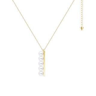 타사키 컬렉션 라인 밸런스 플러스 18K 옐로 골드 아코야 펄 펜던트