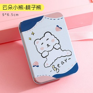 嗨購 創意桌面長方形馬口鐵收納盒 禮品明信片小鐵盒 馬口鐵金屬盒批發, 粉貓, 1個