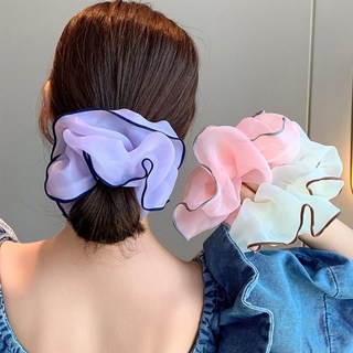풍성한 쉬폰 시스루 곱창밴드 머리끈