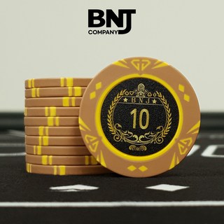 다이아 숫자칩 고급 카지노칩 게임칩 포커칩 홀덤칩, 3.갈색-10원, 1개