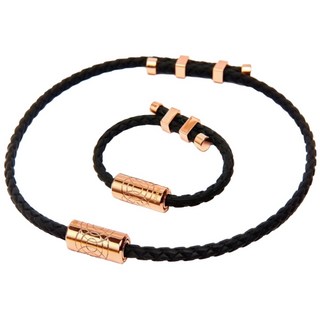 클라비스 에너제틱 바흐 건강팔찌+목걸이 세트, 블랙로즈골드, 1개