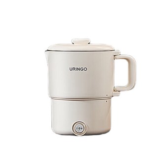 URINGO 휴대용 전기 밥솥 접이식 미니 멀티 쿠커 사무실 기숙사 여행 800ml 304 스테인레스 스틸, CN, 0.8L, 01 QC-SS02