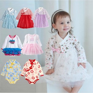 Augelute Baby童衣 女寶寶韓服包屁裙 澎澎裙 中國旗袍風造型包屁衣 派對角色扮演服裝