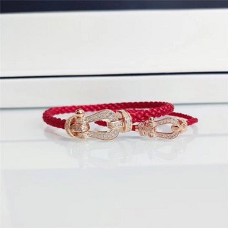 馬蹄釦滿鑽紅繩手鍊 JB00034