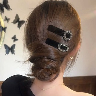 라일리 [4P세트] 글로리 벨벳 큐빅 똑딱핀