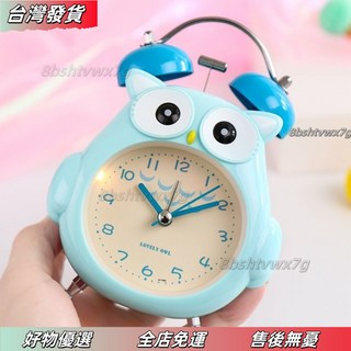 壹灣熱賣 兒童鬧鐘 學生專用 卡通會說話靜音 多功能小鬧鈴 兒童學習夜光鬧鈴, 天藍色彩虹馬