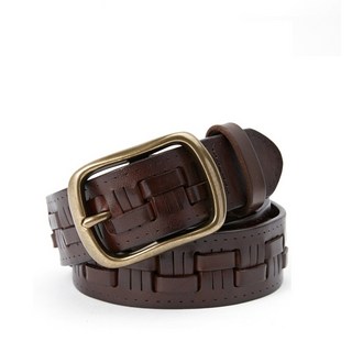 紐約精品100%真皮皮帶男士編織腰帶，商務休閒百搭款，手工牛皮耐用舒適，適用於襯衫、牛仔褲、西裝褲