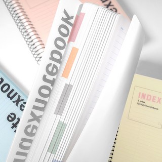 [투영디자인] 엘리트 PP 인덱스 점보 유선노트 / 8mm 심플 깔끔 줄 공책 원링, 아프리콧, 1개