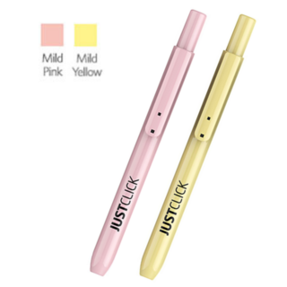 모리스 저스트클릭 형광펜S 마일드 노크식 형광펜, 1개, 연핑크+연노랑
